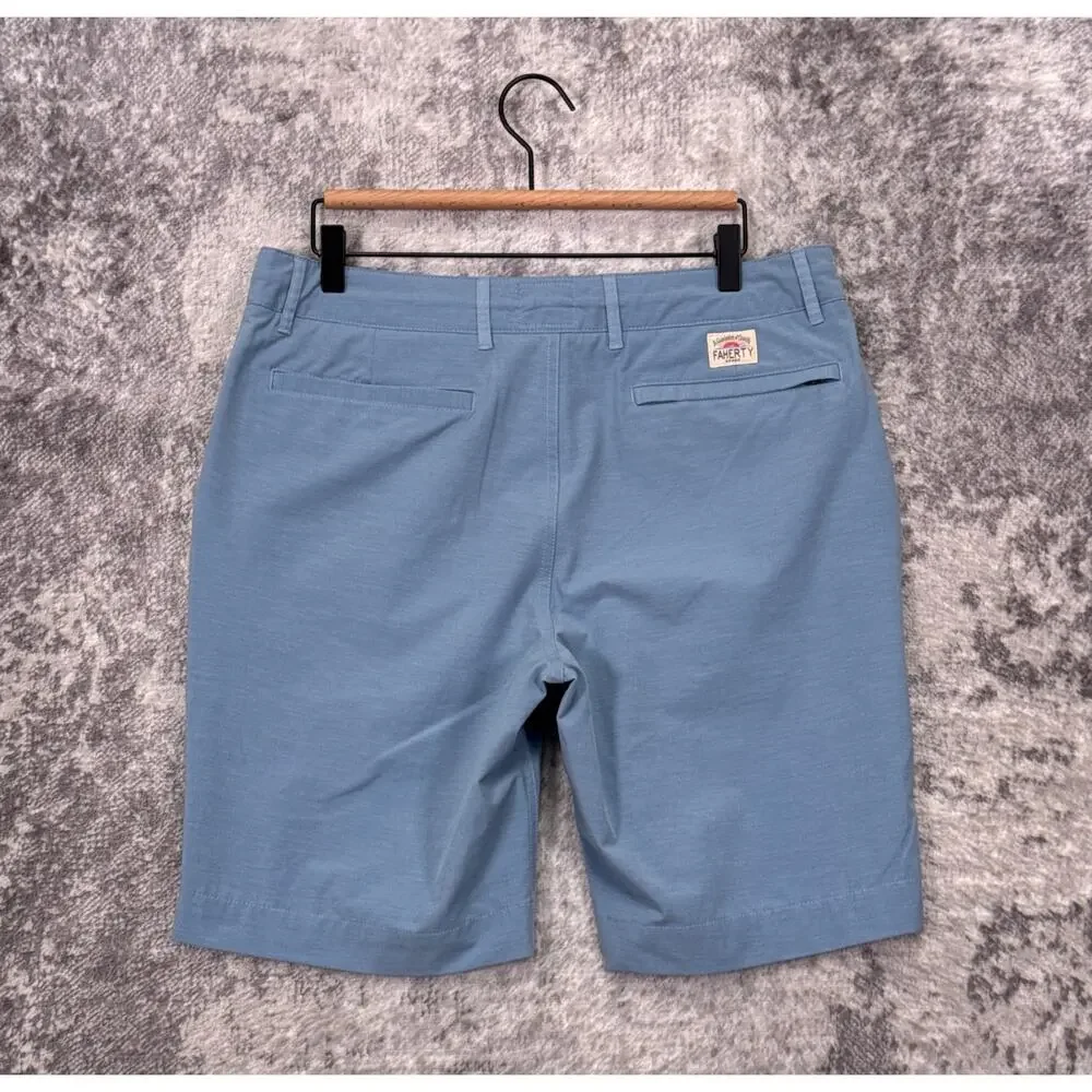 Faherty All Day Shorts 33 Mens Blue 9